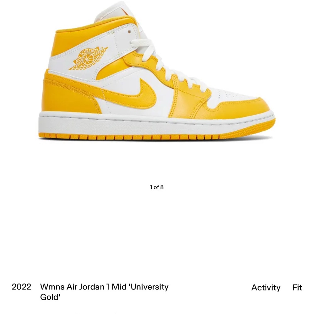 Women's Air Jordan 1 Mid 'University Gold' Sneakers